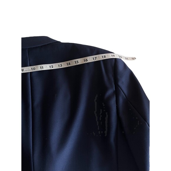 INDOCHINO Bespoke Men Custom Tailored Wool Navy Suit Jacket Pants 44-46R W40xL29 - Picture 15 of 16